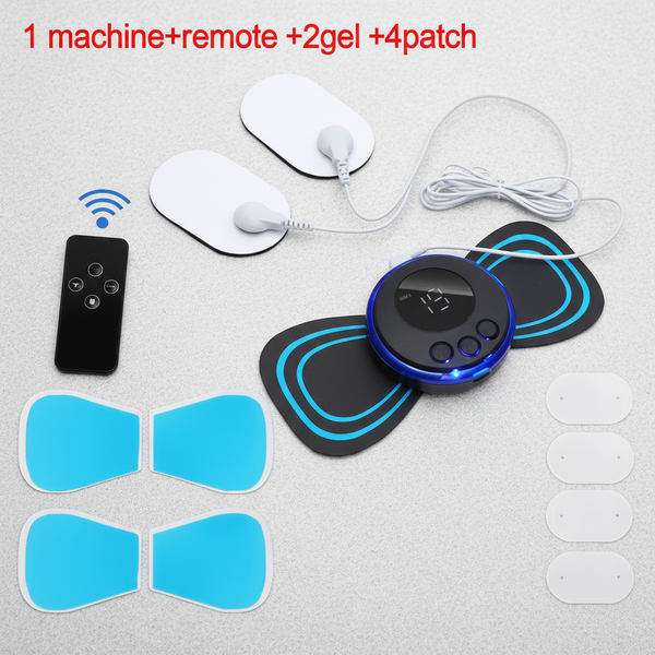 EMS Neck Massager – Electric Muscle Stimulator Patch with LCD, 8 Modes Pain Relief for Neck & Back