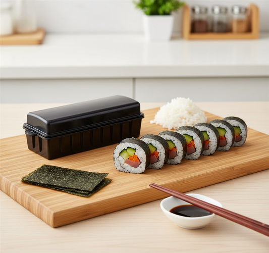 10-Piece DIY Sushi Maker Set - Eco-Friendly Sushi Roll Mold Kit for Perfect Homemade Sushi