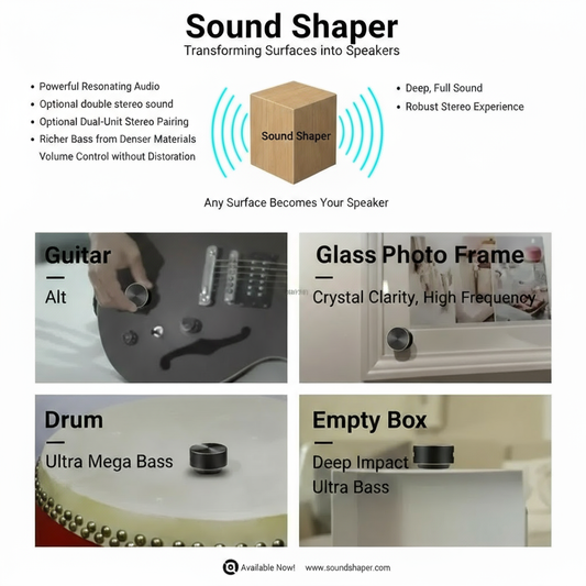 8D Mini Bone Conduction Bluetooth Speaker – TWS Wireless Stereo Sound, FM Radio, Portable Audio for Sports & Travel