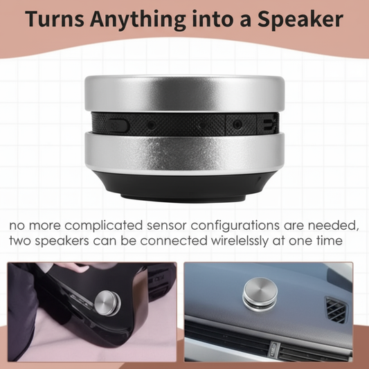 8D Mini Bone Conduction Bluetooth Speaker – TWS Wireless Stereo Sound, FM Radio, Portable Audio for Sports & Travel