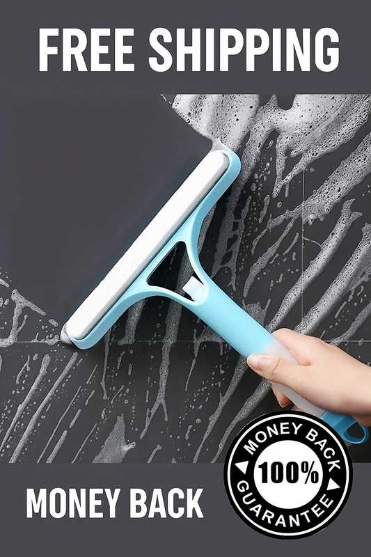 Premium 2-in-1 Bathroom & Window Squeegee – Streak-Free Glass Cleaner