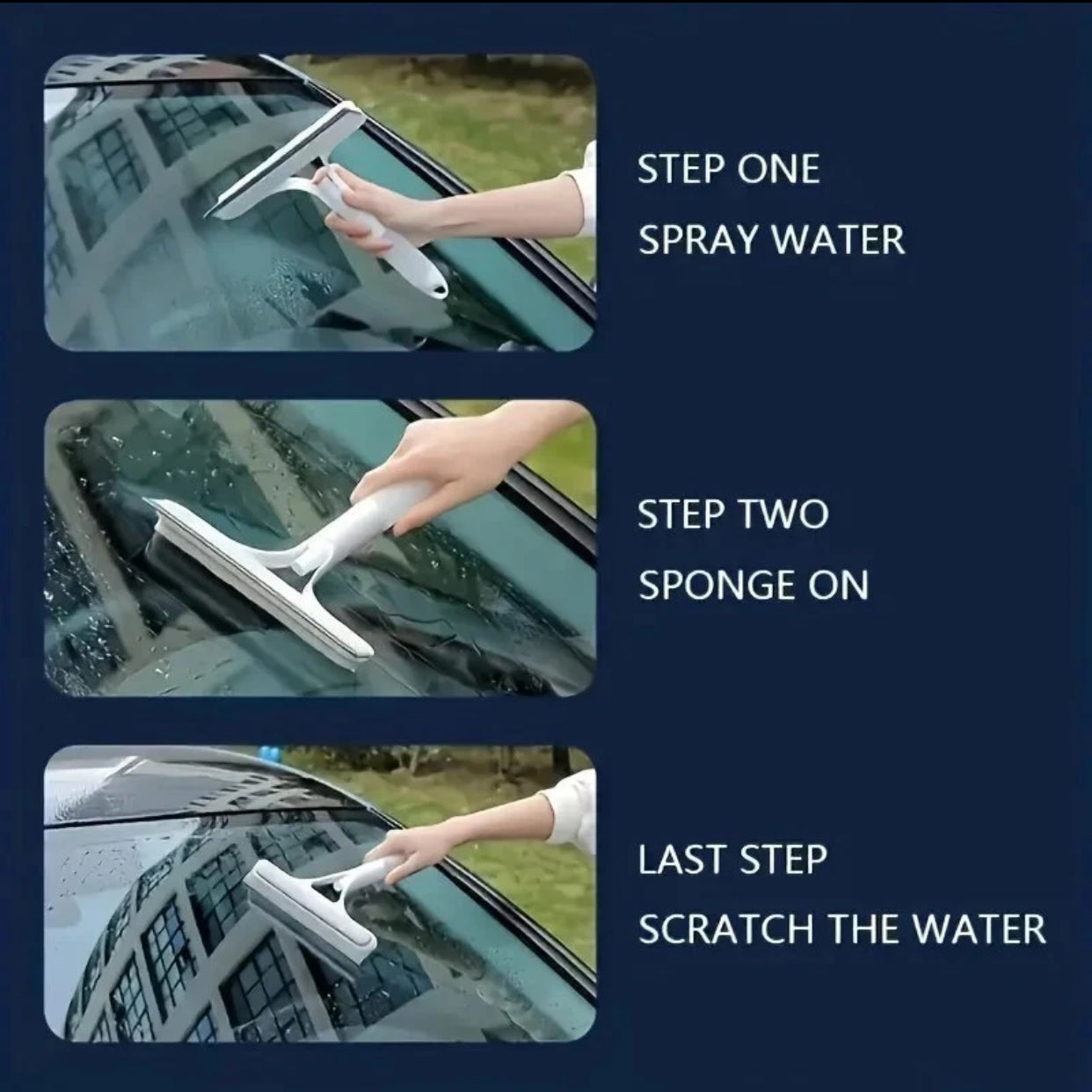 Premium 2-in-1 Bathroom & Window Squeegee – Streak-Free Glass Cleaner