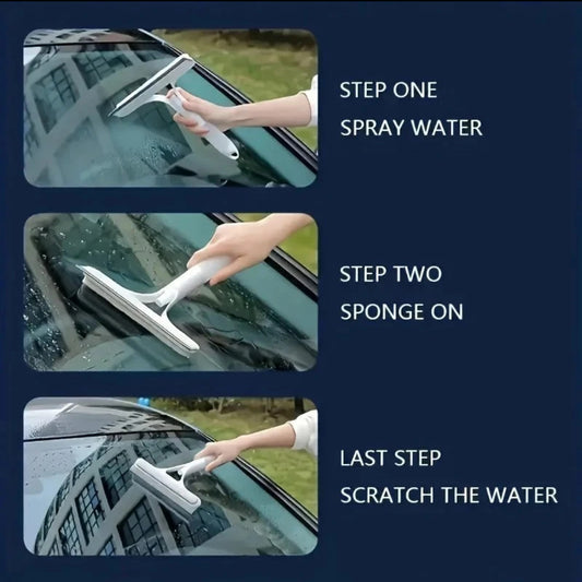 Premium 2-in-1 Bathroom & Window Squeegee – Streak-Free Glass Cleaner