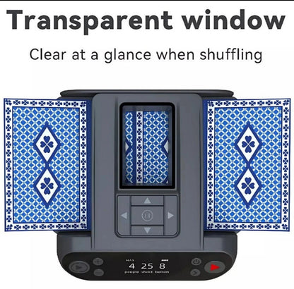 2-in-1 Automatic Card Shuffler & Dealer Machine 360° Rotating | 2 Decks Electric Card Mixer UK