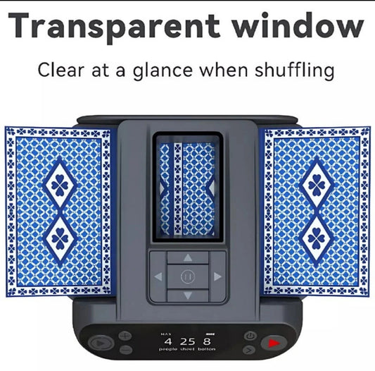 2-in-1 Automatic Card Shuffler & Dealer Machine 360° Rotating | 2 Decks Electric Card Mixer UK