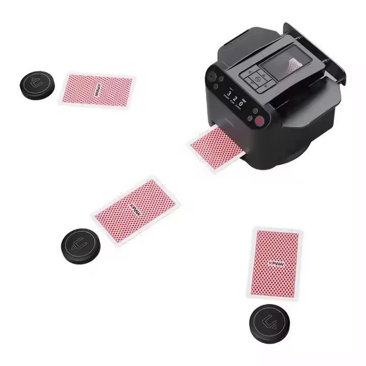 2-in-1 Automatic Card Shuffler & Dealer Machine 360° Rotating | 2 Decks Electric Card Mixer UK