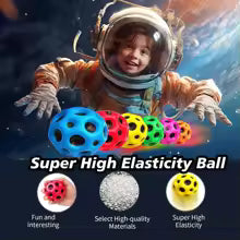 Waboba Moon Ball High Bounce Blue Kids Bouncy Ball, Outdoor Sports Toy & Stress Relief Gift